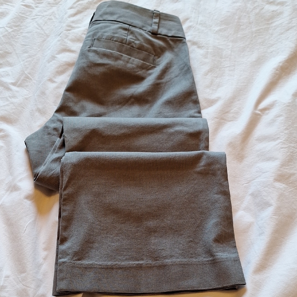 Gray Medium-Weight Straight-Leg Trousers